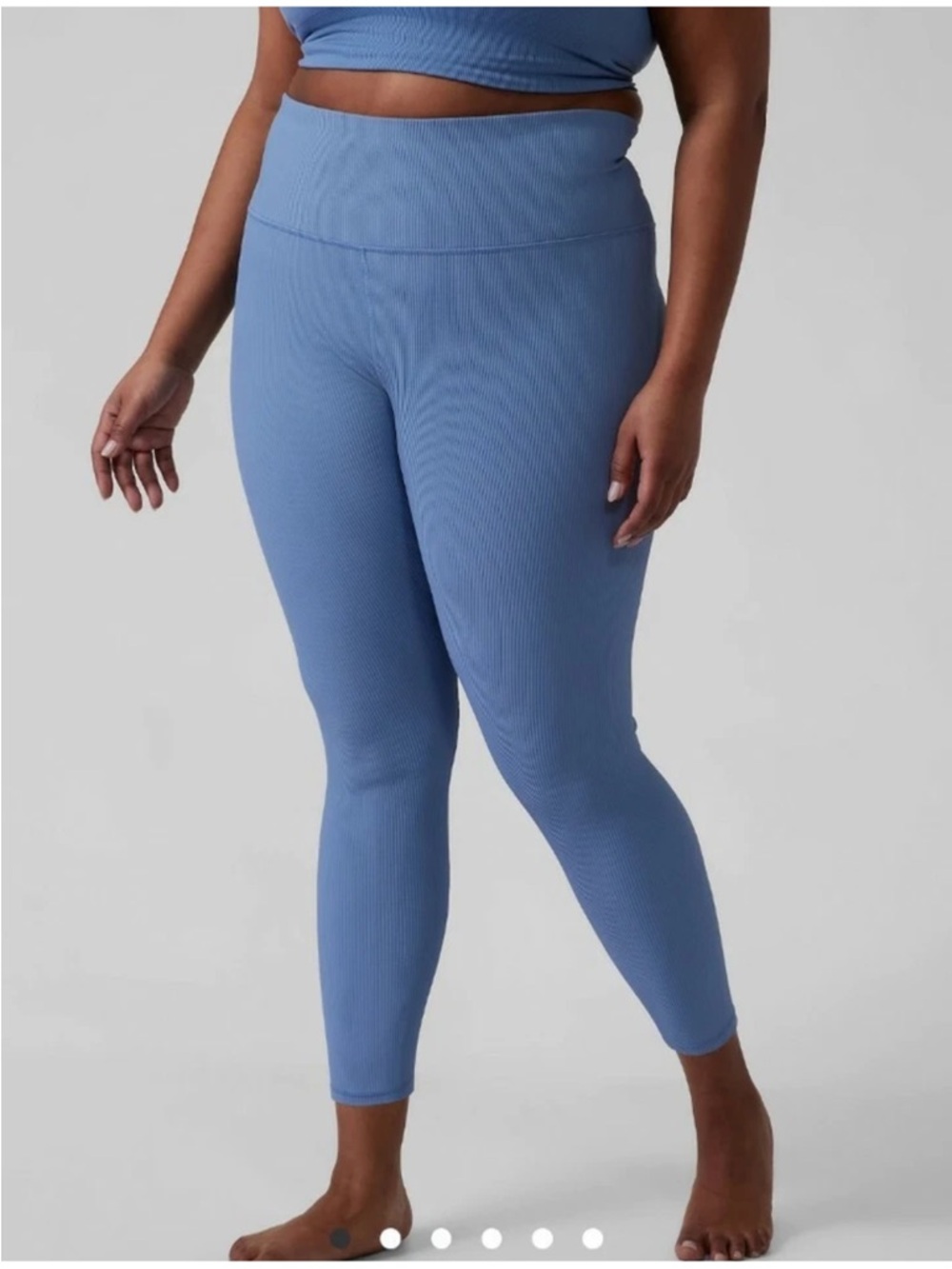 Athleta Elation Ribbed High Rise Ribbed Athletic Leggings